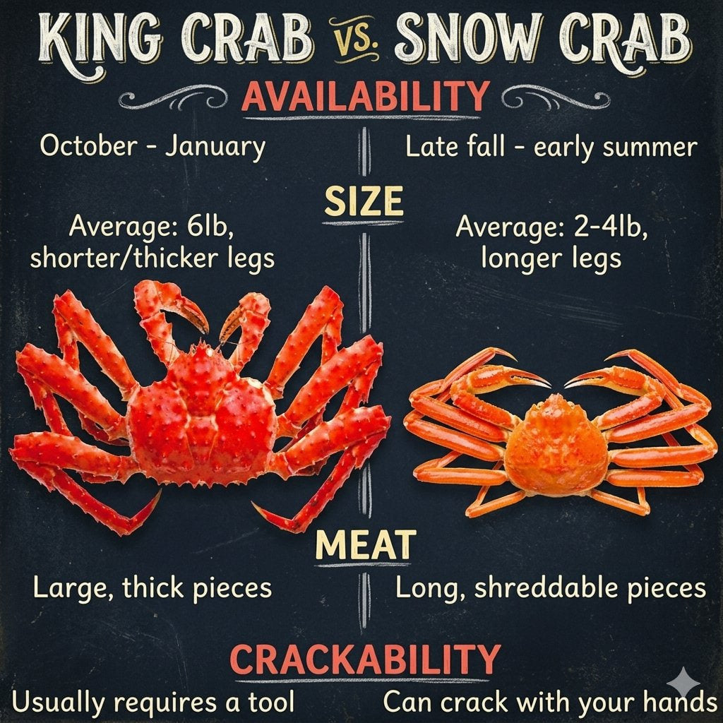 Premium Alaskan Bairdi Colossal Snow Crab Clusters FROM 5 LB